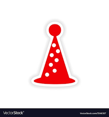 Icon sticker realistic design on paper hat holiday vector image