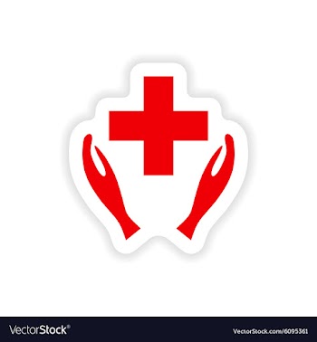 Icon sticker realistic design on paper health logo vector image