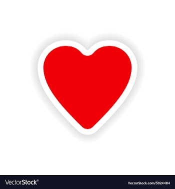 Icon sticker realistic design on paper heart vector image