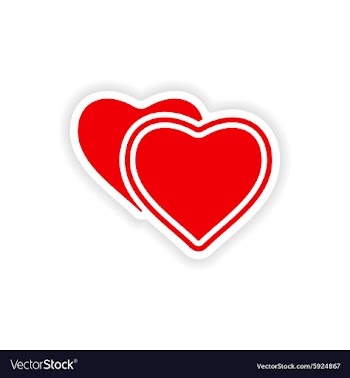 Icon sticker realistic design on paper heart vector image
