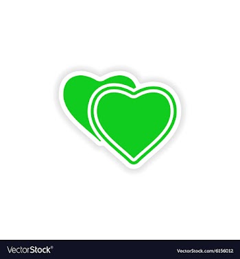 Icon sticker realistic design on paper heart vector image