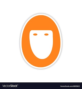 Icon sticker realistic design on paper hijab vector image