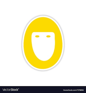 Icon sticker realistic design on paper hijab vector image