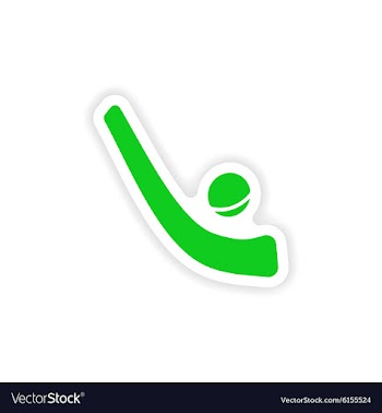 Icon sticker realistic design on paper hockey vector image