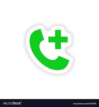 Icon sticker realistic design on paper Hotline vector image