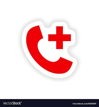 Icon sticker realistic design on paper Hotline vector image