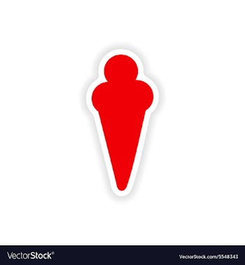 Icon sticker realistic design on paper ice cream vector image