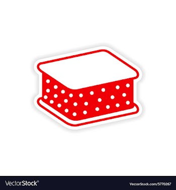 Icon sticker realistic design on paper ice Cream vector image