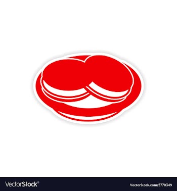 Icon sticker realistic design on paper ice cream vector image