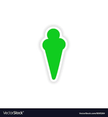 Icon sticker realistic design on paper ice cream vector image