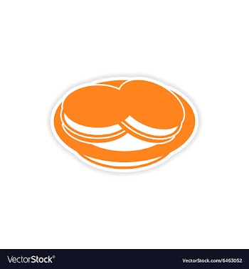 Icon sticker realistic design on paper ice cream vector image