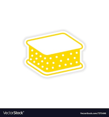 Icon sticker realistic design on paper ice Cream vector image