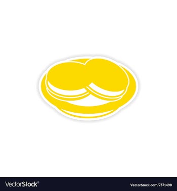Icon sticker realistic design on paper ice cream vector image