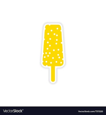 Icon sticker realistic design on paper ice cream vector image