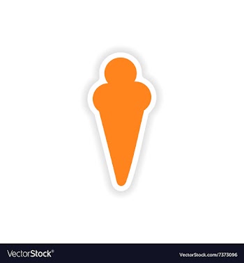 Icon sticker realistic design on paper ice cream vector image