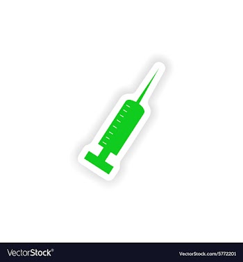 Icon sticker realistic design on paper injection vector image