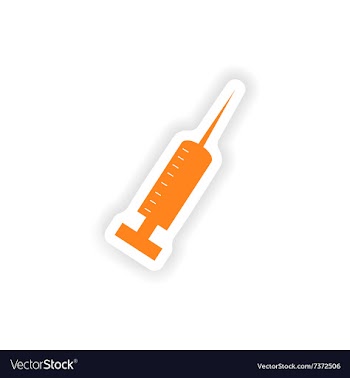 Icon sticker realistic design on paper injection vector image