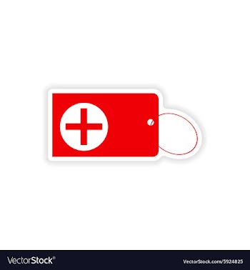 Icon sticker realistic design on paper keychain vector image
