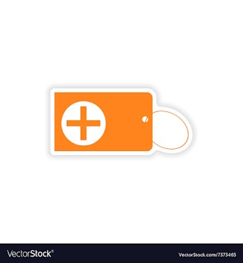 Icon sticker realistic design on paper keychain vector image