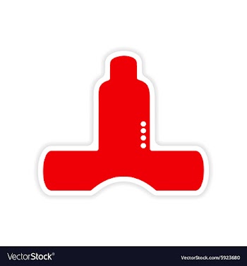 Icon sticker realistic design on paper kitchen vector image