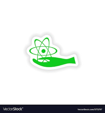 Icon sticker realistic design on paper lab vector image