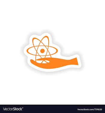 Icon sticker realistic design on paper lab vector image