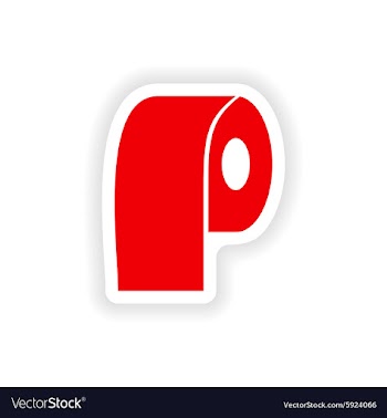Icon sticker realistic design on paper lavatory vector image