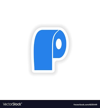 Icon sticker realistic design on paper lavatory vector image