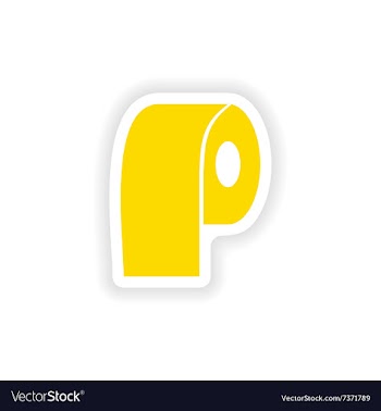 Icon sticker realistic design on paper lavatory vector image