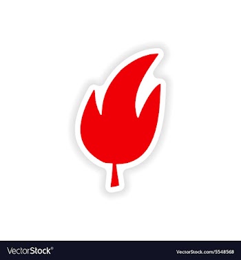 Icon sticker realistic design on paper leaf vector image