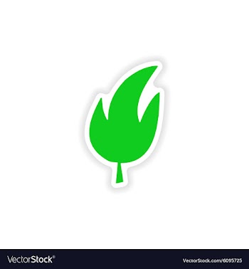 Icon sticker realistic design on paper leaf vector image