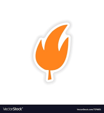 Icon sticker realistic design on paper leaf vector image