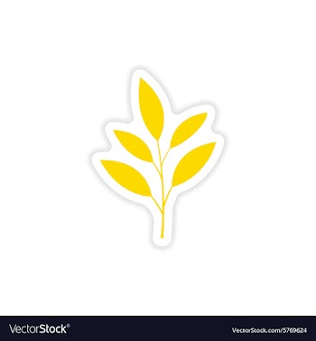 Icon sticker realistic design on paper leaves vector image