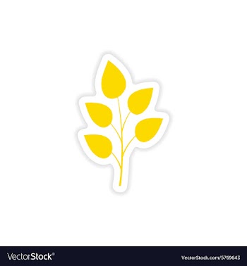 Icon sticker realistic design on paper leaves vector image