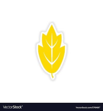Icon sticker realistic design on paper leaves vector image