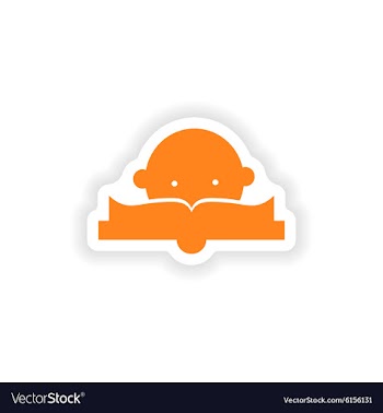 Icon sticker realistic design on paper lesson vector image