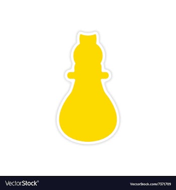 Icon sticker realistic design on paper lightbulb vector image