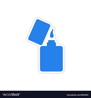 Icon sticker realistic design on paper lighter vector image
