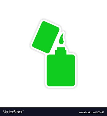 Icon sticker realistic design on paper lighter vector image