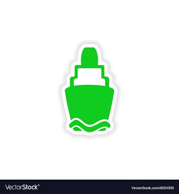 Icon sticker realistic design on paper lighthouse vector image
