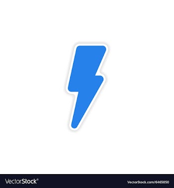 Icon sticker realistic design on paper lightning vector image