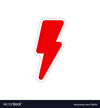 Icon sticker realistic design on paper lightning vector image