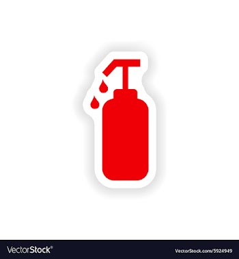 Icon sticker realistic design on paper liquid soap vector image