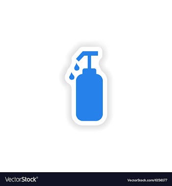 Icon sticker realistic design on paper liquid soap vector image