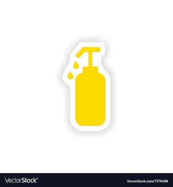 Icon sticker realistic design on paper liquid soap vector image