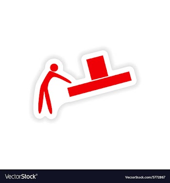 Icon sticker realistic design on paper loader box vector image