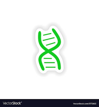 Icon sticker realistic design on paper logo DNA vector image