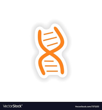 Icon sticker realistic design on paper logo DNA vector image