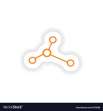 Icon sticker realistic design on paper logo vector image