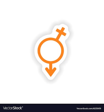 Icon sticker realistic design on paper Man and vector image